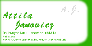 attila janovicz business card